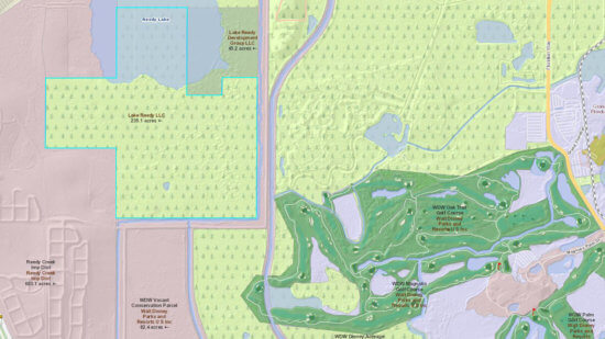 Image des nouveaux terrains acquis par The Walt Disney Compagny.