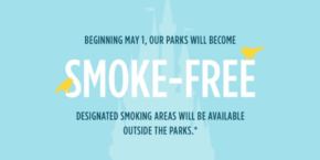 Affiche montrant l'arrêt du tabac dans les parcs américains.