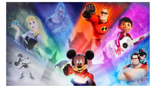 Artwork du spectacle Wonderful World of Animation présenté lors du trentième anniversaire du parc Disney's Hollywood Studios le 1er mai.
