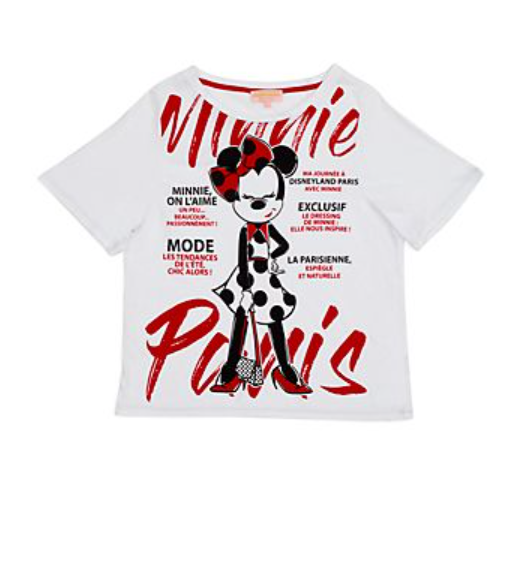 T-shirt femmes Minnie Parisienne- Collection Disneyland Paris- 24,49€