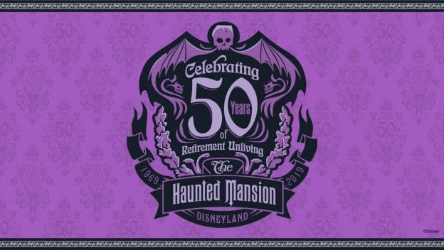 Image du logo Logo de la soirée des 50 ans du Haunted Mansion.