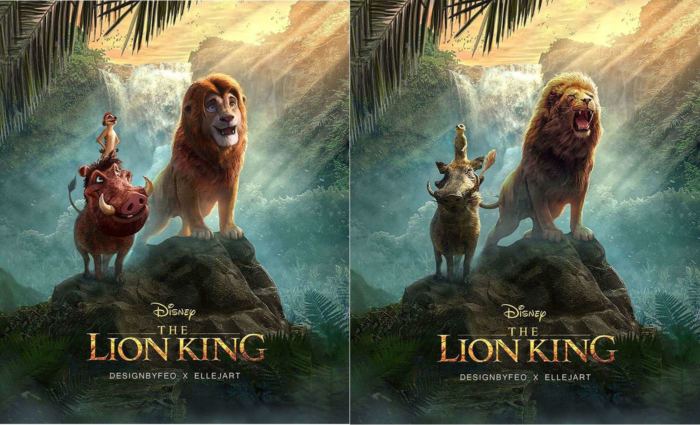 Affiche du Roi Lion revue et corrigée par Ellejart