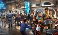 Artwork de l'hôtel Star Wars : Galactic Cruises montrées durant l'exposition D23 2019 pour Walt Disney World Resort