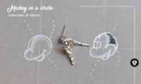 boucles d'oreilles Mickey In A Circle