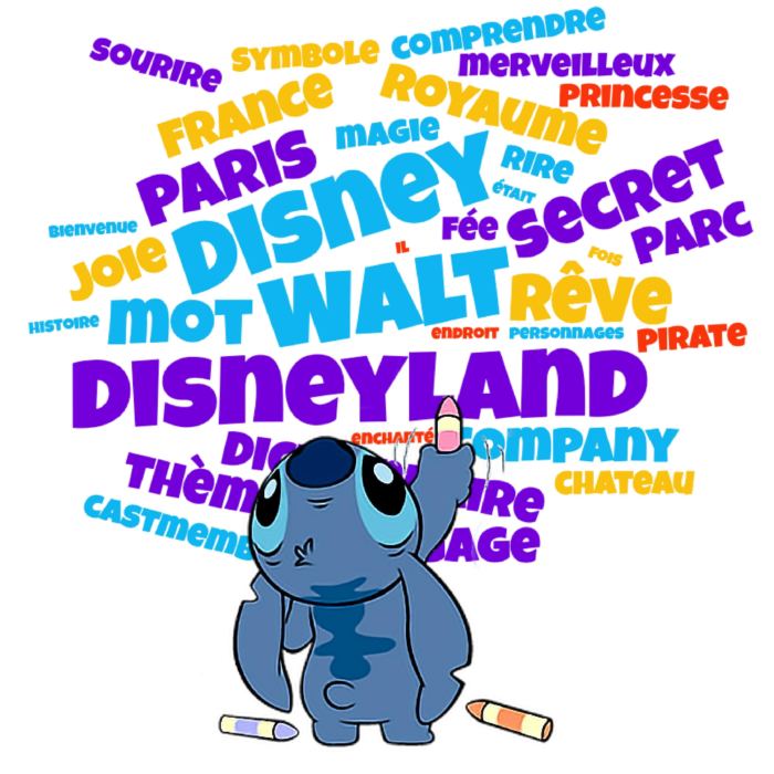 Dictionnaire de Disneyland Paris dessiné par Stitch