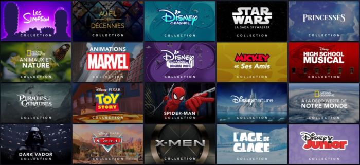Les collections, moyen unique de redécouvir les contenus de Disney +