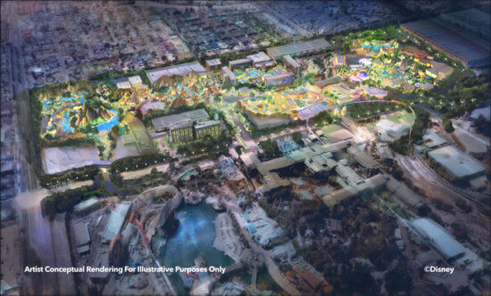 Artwork de l'extension de Disneyland Resort prévu avec DisneylandForward