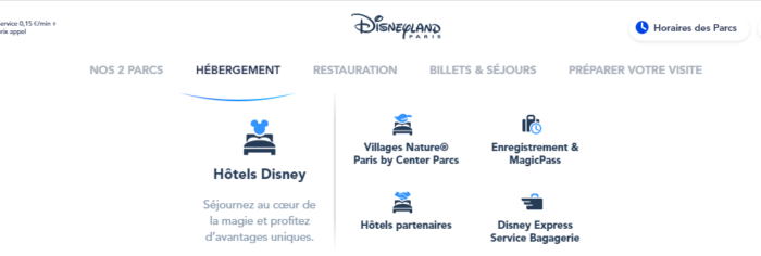 Accès au calendrier des prix des hôtels de Disneyland Paris