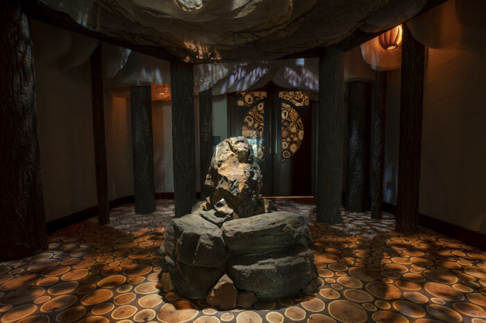 Photo de l'intérieur du Tenaya Stone Spa au Disney's Grand Californian Hotel & Spa à Disneyland Resort.