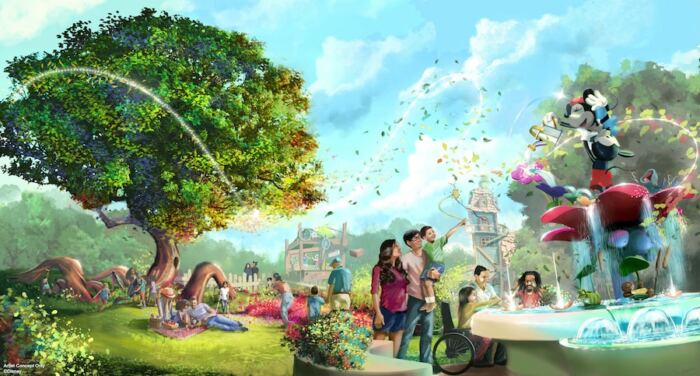 artwork du CenTOONial park, au coeur de la transformation du land Mickey's Toontown