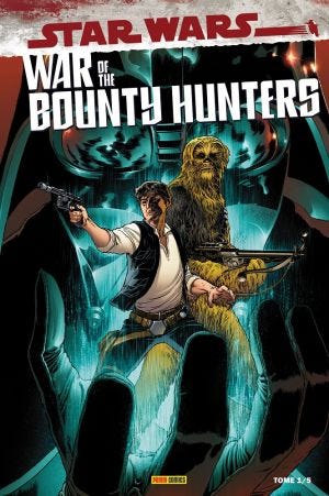 Couverture de l'édition collector du premier tome de la série War of the Bounty Hunters