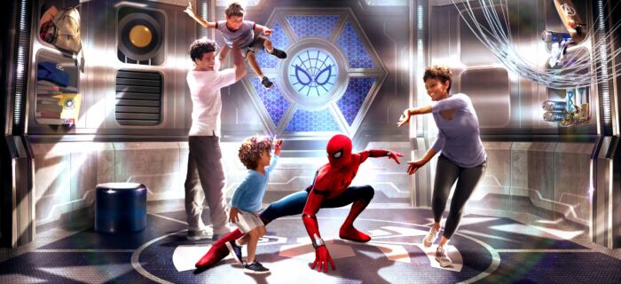 Artwork des héros rencontrables lors des attractions super héroïques de l'Avengers Campus