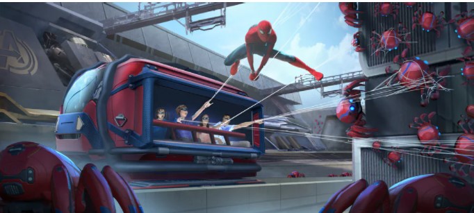 Artwork des héros rencontrables lors des attractions super héroïques de l'Avengers Campus