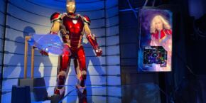Photo de l'audio-animatronique d'Iron dans l'attraction Avengers Assemble : Flight Force