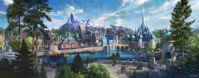 D23 2022 : Artwork des expérience Reine des Neiges à Disneyland Paris
