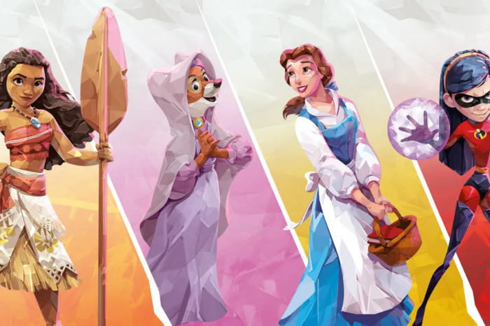 Un groupe de princesses Disney vêtues de différents costumes se lancent dans un jeu de rôle ludique, ravissant les enfants par leur présence enchanteresse.