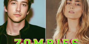 Deux photos de Milo Manheim et Meg Donnelly avec le mot « Zombies » bien en évidence.