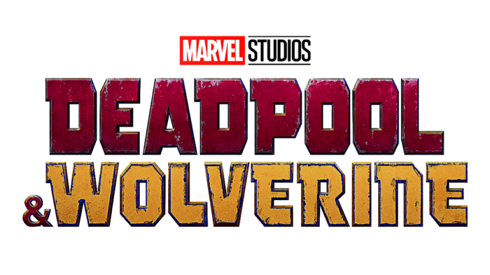 Titre Deadpool & Wolverine de Marvel en police texturée rouge et jaune, optimisé pour le référencement.