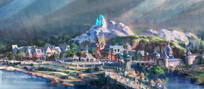 Artwork des lands du parc Disney Adventure World