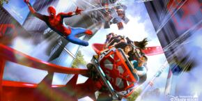 Les amateurs de sensations fortes pourront profiter d'une balade exaltante sur les montagnes russes sur le thème de Spider-Man à Shanghai Disneyland, où Spider-Man semble se balancer à côté.